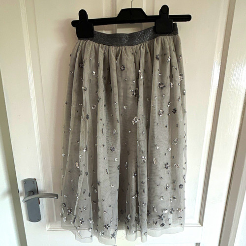 Next girls grey tulle sequin - tulle,