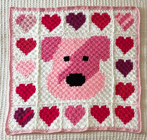 Crochet blanket lap cot - cot, doll