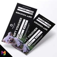 Custom Printed Gift Vouchers | Perforated | Dog Walking Walker Sitter Pet Shop 2