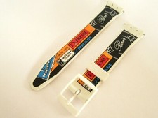 Replacement Patterned Resin 17mm Watch Strap for Swatch Watches inc Fitting Pins