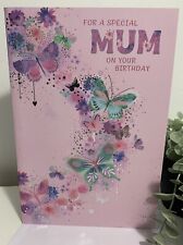 MUM  birthday card. Inserted With Loving Verse.Large Card And wrapped. Mum.