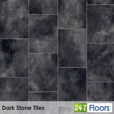 Dark Slate Modern Tiles Vinyl