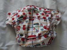 Totsbots Reusable Nappy One Size Eco Nappies Vehicles Bus Car Soldiers Lined