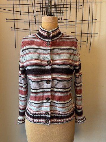 Multi striped cardigan - striped,