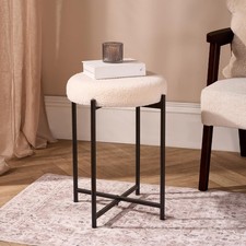 Ohs boucle round - boucle, stool