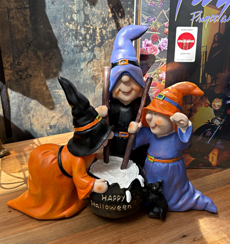 Halloween witch figurine with - witch,