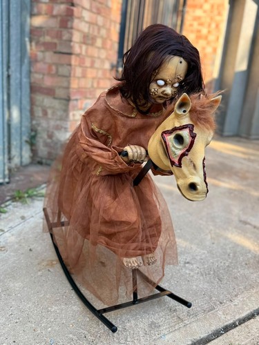 Creepy haunted girl rocking - creepy,