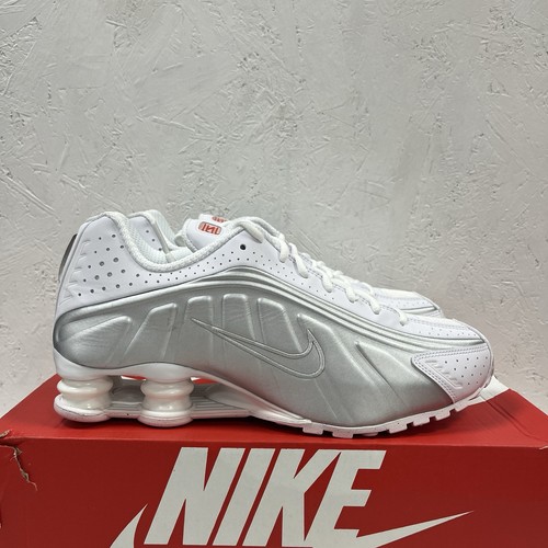 Nike shox white - r4, metallic