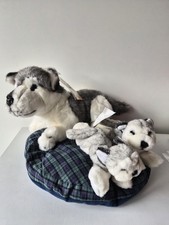 Husky Vintage Plush Toy Dog