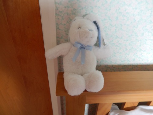 White bunny rabbit plush - white,