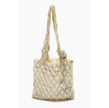 NWT Zara White Beaded Sequined