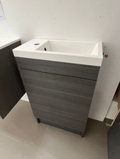500MM CLOAKROOM BASIN UNIT VANITY BLACK HACIENDA EX DISPLAY