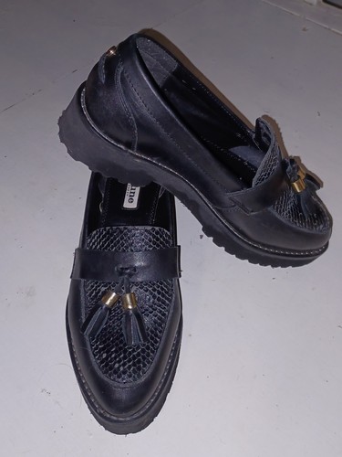 Dune black leather loafers - black,