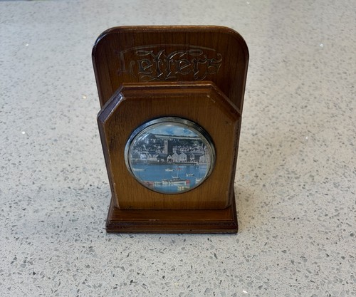 Vintage wooden letter holder - letter,