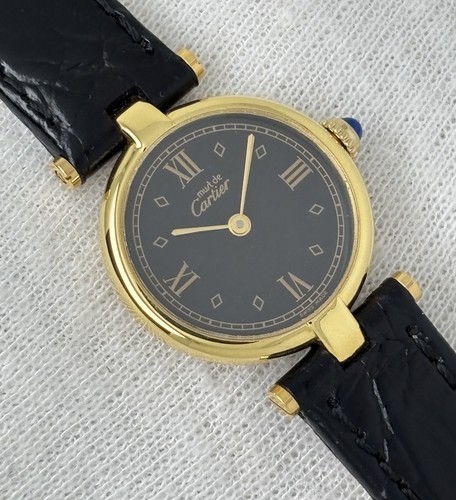 Cartier must black onyx - onyx, gilt