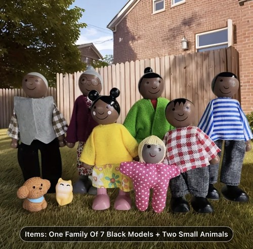 Dolls house people black - house,