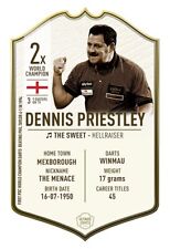 Dennis Priestley Small Signed Ultimate Card INC FREE P&P TO UK ONLY