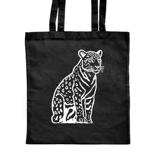 Sitting jaguar shopping tote - jaguar',