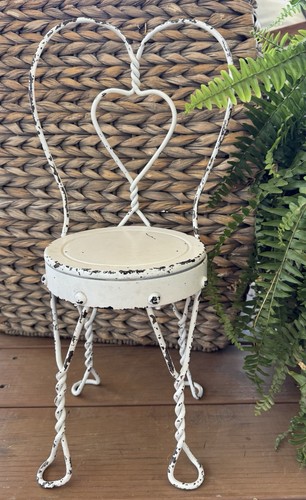 Vtg rustic white - twisted, metal