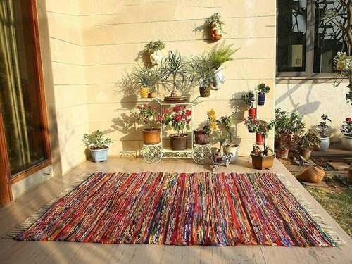 Cotton handmade rag rug - cotton,