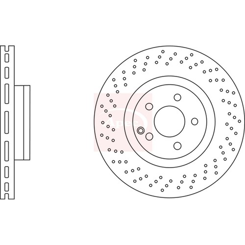 Brake discs vented grooved - 2x,