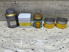 KITCHEN STORAGE HARVEY NICHOLS, FORTNUM&MASON, 5 TINS TEA COFFEE COLLECTABLE VGC