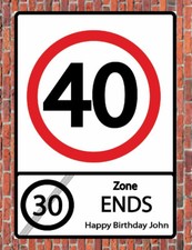 40MPH 30 ZONE ENDS road style