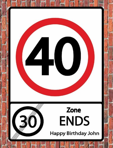 40mph zone ends - 40mph, 30