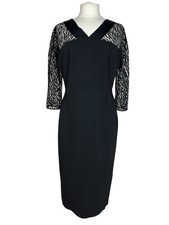 Roland Mouret Black Midi Lace