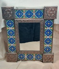 Vintage Tin Mirror Mexican