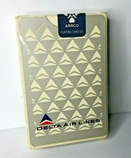 Vintage delta Airlines Playing Cards sealed Arrco Playing Card Co Box
