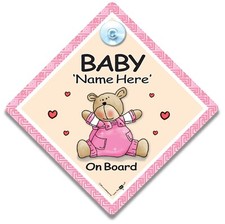 Personalised Baby on Board Car