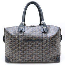 GOYARD Goyard Boeing 30 Men's Women's Coated Canvas x Leather Black 352483