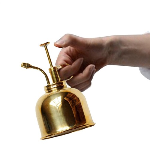 Gold watering can - can, vintage
