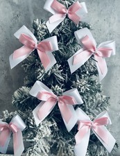 Christmas Tree white pink Bows X20 Christmas Tree Decorations
