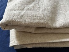 Antique French hemp chanvre sheet homespun handloomed 79x96 approx." VGC