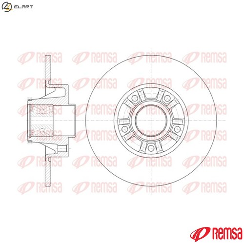 Brake disc 6733 - 2x, for