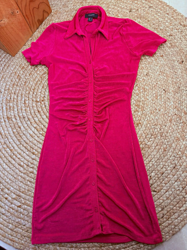 Primark pink ruched button - pink,