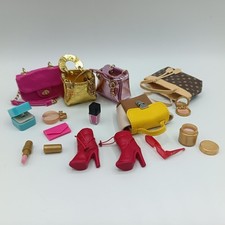 Barbie Doll Zuru Mini Brands Fashion Accessories Bundle Faux Leather Shoes Ring