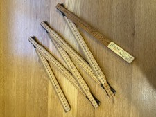 Vintage Rabone Chesterman 1641 Wooden 2 Metre Folding Zig Zag Ruler