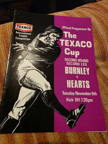 Burnley hearts texaco cup - v, (texaco