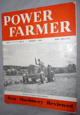 Power Farmer Magazine August 1949 - Wear & Tear But A Good Read & Nice Adverts