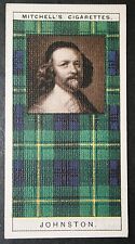 JOHNSTON   Scottish Clan Tartan   Vintage 1927 Illustrated Card  EE13
