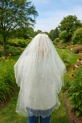 Ivory wedding veil new - ivory,