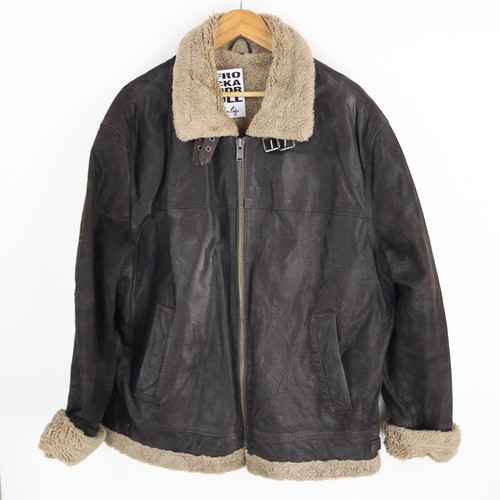 Vintage 90s leather bomber - vintage,