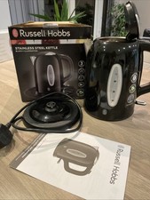 Russell Hobbs Electric Kettle Illuminating Black, 1.7L Capacity, 3000W Power