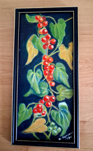 Naive oil painting board - painting,