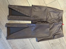 Spanx Burgundy/Wine Faux Leather High Waist Leggings Size M