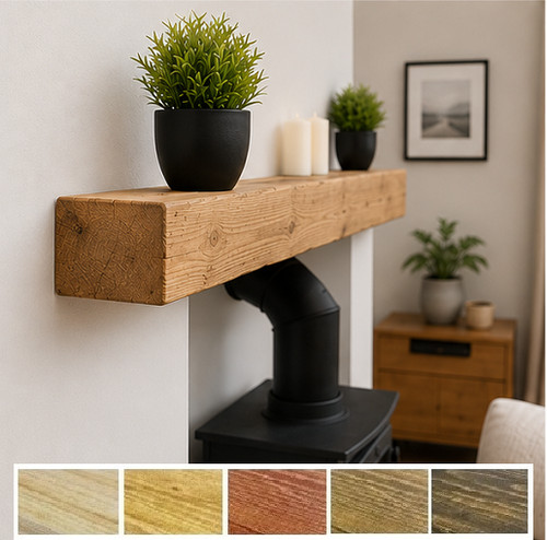 Rustic chunky mantel shelf 4x4 - mantel,