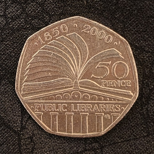 2000 elizabeth 50p coin - elizabeth,